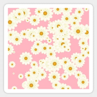 Daisies on pink Magnet